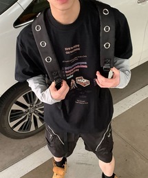 Y2K レトロ英字プリント Tシャツ WO26S8TP04