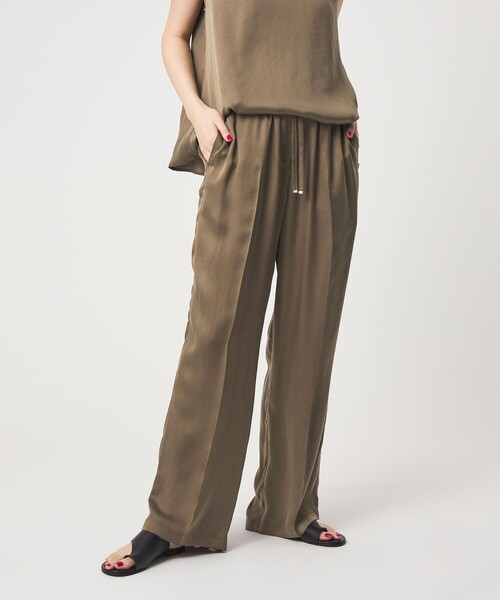 conte（コンテ）の「＜conte＞フィブリル イージー ワイドパンツ（その他パンツ・レディース・ブラック/モカ・36/38）」の7枚目の写真