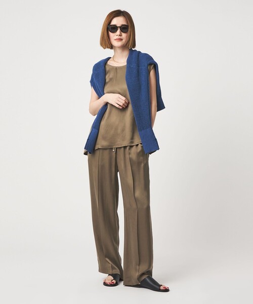 conte（コンテ）の「＜conte＞フィブリル イージー ワイドパンツ（その他パンツ・レディース・ブラック/モカ・36/38）」の9枚目の写真
