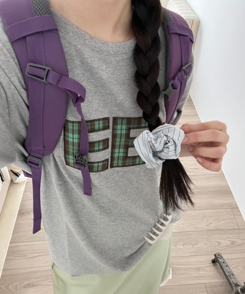GIUNON(ジウノン)の「pastel stripe scrunchie / パステルストライプシュシュ(シュシュ・レディース・ピンク/ブルー/ベージュ/ライトブルー・FREE)」の18枚目の写真