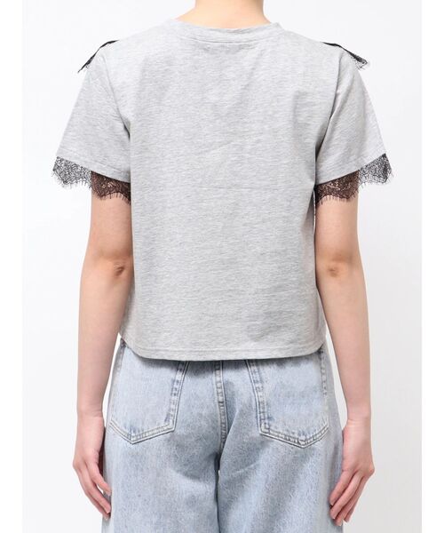 LAGUNAMOON(ラグナムーン)の「レースドッキングTシャツ 【夏服】(Tシャツ/カットソー・レディース・グレー/ホワイト/ブラック・FREE)」の14枚目の写真