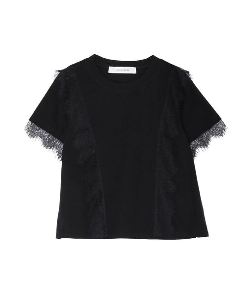 LAGUNAMOON(ラグナムーン)の「レースドッキングTシャツ 【夏服】(Tシャツ/カットソー・レディース・グレー/ホワイト/ブラック・FREE)」の8枚目の写真