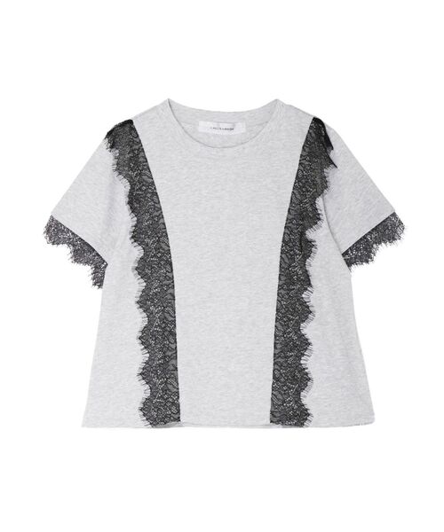 LAGUNAMOON(ラグナムーン)の「レースドッキングTシャツ 【夏服】(Tシャツ/カットソー・レディース・グレー/ホワイト/ブラック・FREE)」の9枚目の写真