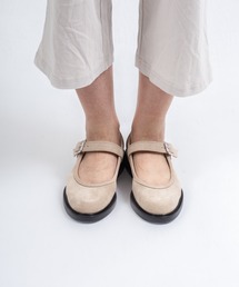 【ENESS/エネス】スエードストラップ ローヒール パンプス イタリア製