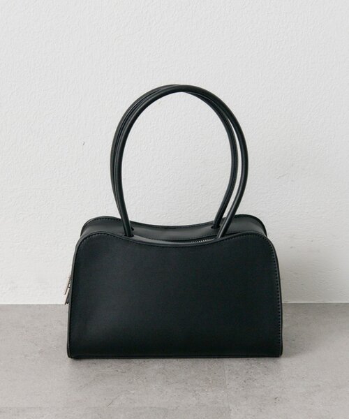 mystic(ミスティック)の「WハンドルモチーフBAG(ハンドバッグ・レディース・ブラック/キャメル・ONE SIZE)」の1枚目の写真