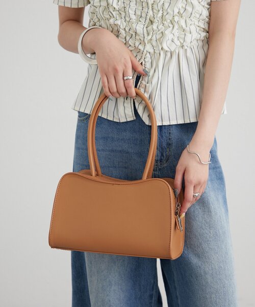 mystic(ミスティック)の「WハンドルモチーフBAG(ハンドバッグ・レディース・ブラック/キャメル・ONE SIZE)」の20枚目の写真