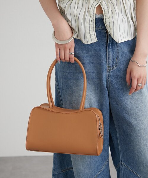 mystic(ミスティック)の「WハンドルモチーフBAG(ハンドバッグ・レディース・ブラック/キャメル・ONE SIZE)」の3枚目の写真