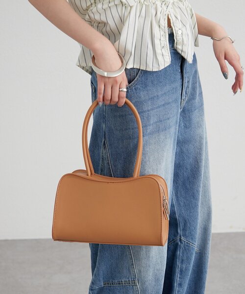 mystic(ミスティック)の「WハンドルモチーフBAG(ハンドバッグ・レディース・ブラック/キャメル・ONE SIZE)」の4枚目の写真