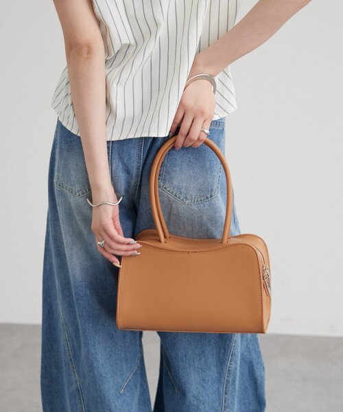 mystic(ミスティック)の「WハンドルモチーフBAG(ハンドバッグ・レディース・ブラック/キャメル・ONE SIZE)」の5枚目の写真