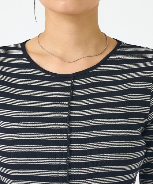 MILLER(ミラー)の「【Robert P.Miller / ロバートピーミラー】Prib Slit PO パネルリブスリットカットソー/ロンT(Tシャツ/カットソー・レディース・ブラウン/ブラック・フリー)」の12枚目の写真