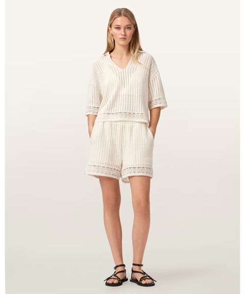 ALLSAINTS(オールセインツ)の「ELMA CROCHET LACE CROPPED TOP | ELMA クロシェ レース クロップド トップ(その他トップス・レディース・ホワイト系その他・S/M/L/XS)」の3枚目の写真