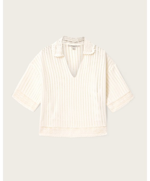 ALLSAINTS(オールセインツ)の「ELMA CROCHET LACE CROPPED TOP | ELMA クロシェ レース クロップド トップ(その他トップス・レディース・ホワイト系その他・S/M/L/XS)」の5枚目の写真