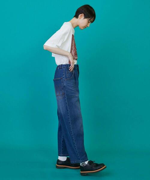 FRAPBOIS（フラボア）の「カーブデニム3 パンツ（その他パンツ・レディース・ブルー/ブラック・3/2/1/0）」の4枚目の写真