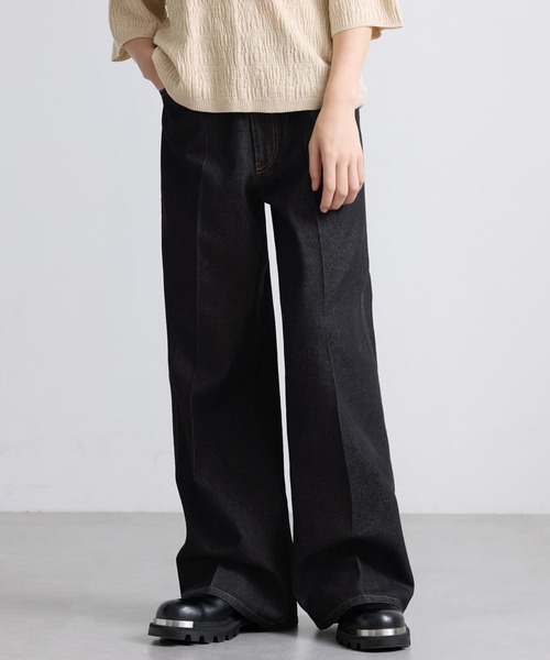 EMMA CLOTHES(エマクローズ)の「ヴィンテージ加工セミフレアデニムパンツ(デニムパンツ・メンズ・ネイビー/オフホワイト/グレー/ブルー/ブラック・S/M/L)」の4枚目の写真
