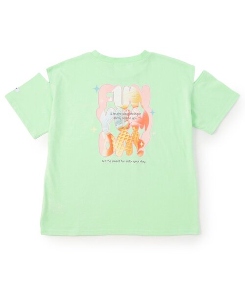 algy(アルジー)の「ロゴ抜き転写半袖Tシャツ(Tシャツ/カットソー・キッズ・オフホワイト/ミント/チャコール・160/150/140/130)」の14枚目の写真