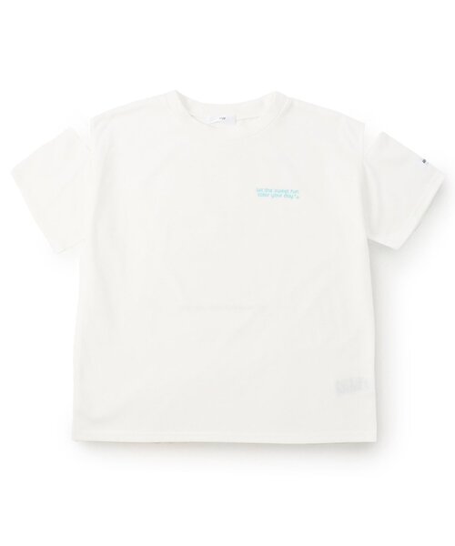 algy(アルジー)の「ロゴ抜き転写半袖Tシャツ(Tシャツ/カットソー・キッズ・オフホワイト/ミント/チャコール・160/150/140/130)」の4枚目の写真