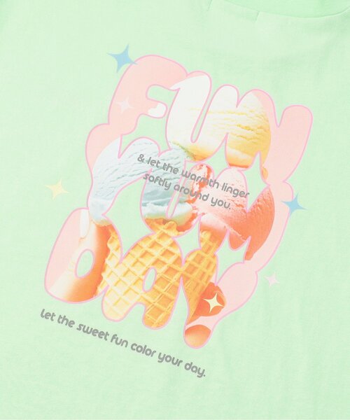 algy(アルジー)の「ロゴ抜き転写半袖Tシャツ(Tシャツ/カットソー・キッズ・オフホワイト/ミント/チャコール・160/150/140/130)」の7枚目の写真