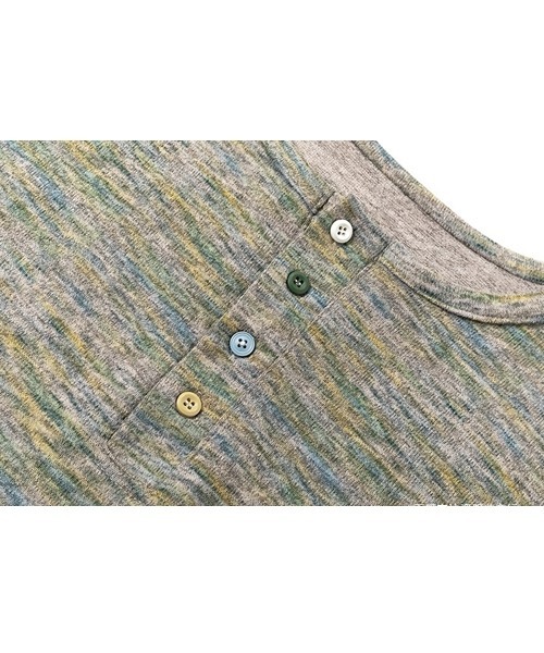 Ressaca(レサーカ)の「オーバーサイズヘンリーネックTシャツ(Tシャツ/カットソー・メンズ・ベージュ/グリーン・XL/L/M)」の3枚目の写真