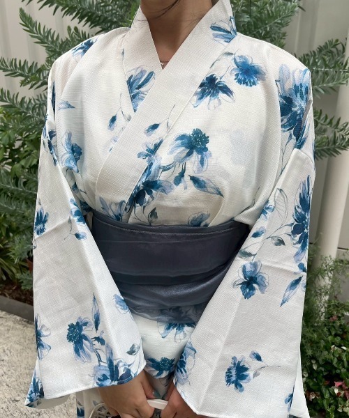 nemne store（ネンネストア）の「2026 浴衣3点セット（浴衣・レディース・ネイビー/ホワイト系/ホワイト系1・SMALL/MEDIUM）」の6枚目の写真