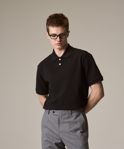 RISE&BELOW（ライズアンドビロー）の「ヘビーウェイトクールコットンポロシャツBLACK（ポロシャツ・メンズ・その他・MEDIUM/LARGE/X-LARGE）」の3枚目の写真