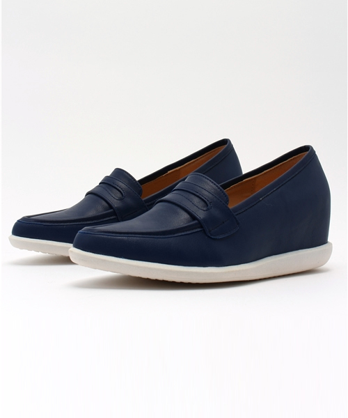 Noubel Voug Relax（ヌーベルヴォーグリラックス）の「ホワイトソール　インヒール　ローファースニーカー（ローファー・レディース・アイボリー/ブラック/ネイビー・M/L/LL/S）」の3枚目の写真