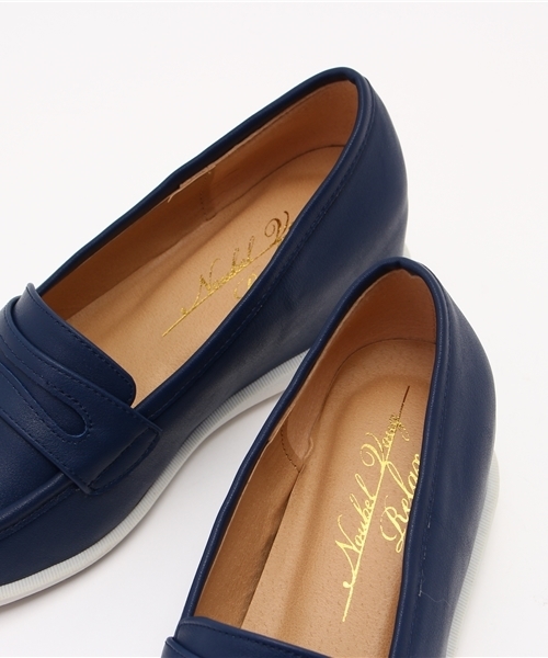 Noubel Voug Relax（ヌーベルヴォーグリラックス）の「ホワイトソール　インヒール　ローファースニーカー（ローファー・レディース・アイボリー/ブラック/ネイビー・M/L/LL/S）」の9枚目の写真