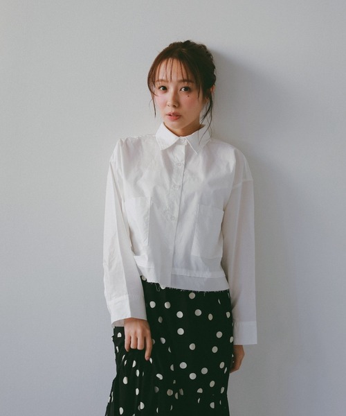 N WITH.（エヌウィズ）の「レイヤードロングスリーブシャツ（シャツ/ブラウス・レディース・ブルー/ホワイト・MEDIUM/SMALL）」の12枚目の写真