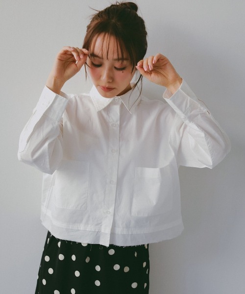 N WITH.（エヌウィズ）の「レイヤードロングスリーブシャツ（シャツ/ブラウス・レディース・ブルー/ホワイト・MEDIUM/SMALL）」の13枚目の写真