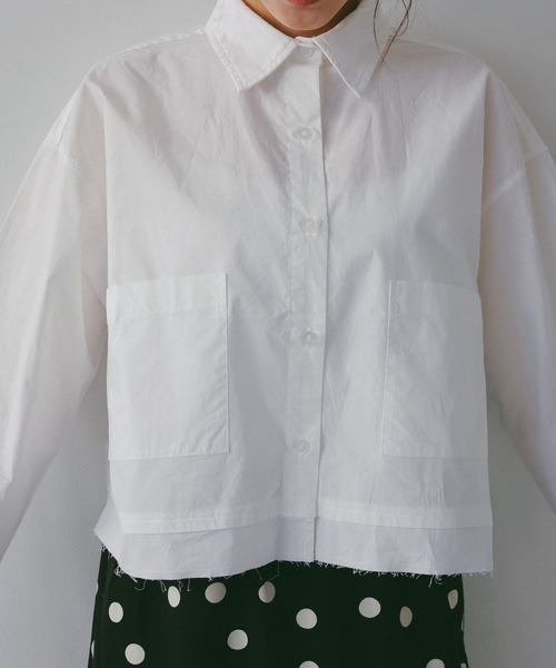 N WITH.（エヌウィズ）の「レイヤードロングスリーブシャツ（シャツ/ブラウス・レディース・ブルー/ホワイト・MEDIUM/SMALL）」の15枚目の写真