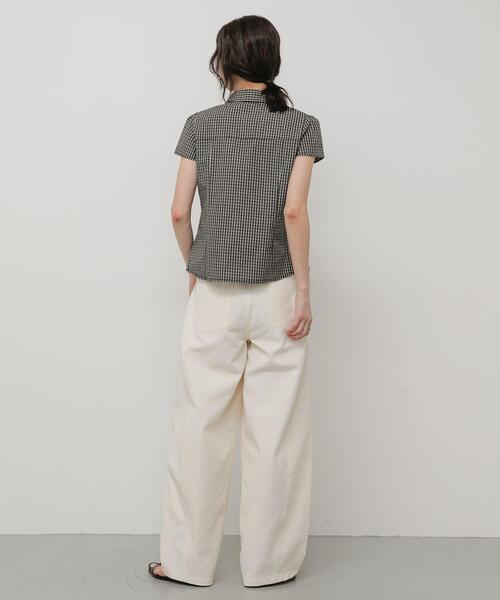 SENSE OF PLACE by URBAN RESEARCH(センスオブプレイスバイアーバンリサーチ)の「パフスリーブコンパクトギャザーシャツ(シャツ/ブラウス・レディース・アイボリー/チャコールグレー/ブルー系その他/ブラック系その他・ONE)」の16枚目の写真
