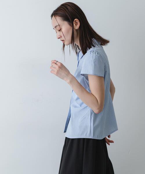 SENSE OF PLACE by URBAN RESEARCH(センスオブプレイスバイアーバンリサーチ)の「パフスリーブコンパクトギャザーシャツ(シャツ/ブラウス・レディース・アイボリー/チャコールグレー/ブルー系その他・ONE)」の20枚目の写真