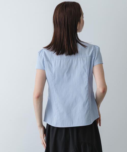 SENSE OF PLACE by URBAN RESEARCH(センスオブプレイスバイアーバンリサーチ)の「パフスリーブコンパクトギャザーシャツ(シャツ/ブラウス・レディース・アイボリー/チャコールグレー/ブルー系その他・ONE)」の19枚目の写真