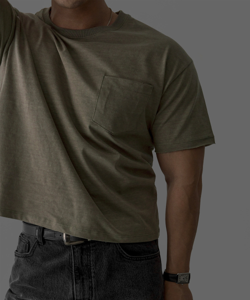 BOWLOW PRODUCT（バウロープロダクト）の「ウォッシュドカットオフクロップTシャツ[モカ]（Tシャツ/カットソー・メンズ・その他・MEDIUM/LARGE/X-LARGE）」の5枚目の写真