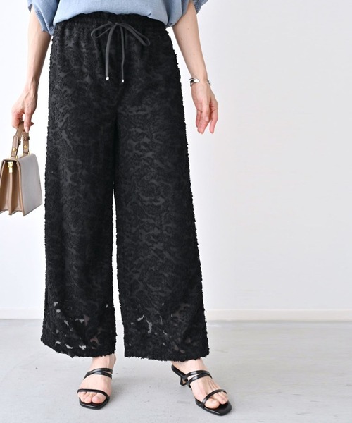 Ehre style(エーレスタイル)の「いつもの服がぐっと華やぐ ジャガードパンツ(その他パンツ・レディース・ピンク/ブラウン/ブラック・FREE)」の1枚目の写真