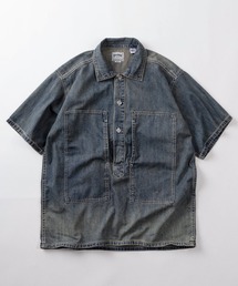 HOUSTON（ヒューストン）の「【86】【HOUSTON/ヒューストン】USAコットン デニム プルオーバー 半袖シャツ アメカジ（シャツ/ブラウス）」