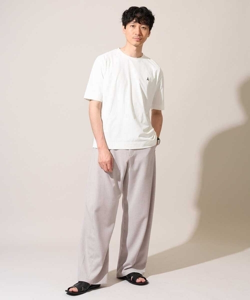 a.v.v(アーヴェヴェ)の「【イージーケア/洗濯機で洗える/毛玉になりにくい/シワになりにくい/ストレッチ】カチオンスラブツイストパンツ(その他パンツ・メンズ・ライトグレー/ブラック・48/46)」の11枚目の写真