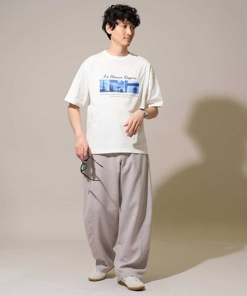 a.v.v(アーヴェヴェ)の「【イージーケア/洗濯機で洗える/毛玉になりにくい/シワになりにくい/ストレッチ】カチオンスラブツイストパンツ(その他パンツ・メンズ・ライトグレー/ブラック・48/46)」の13枚目の写真