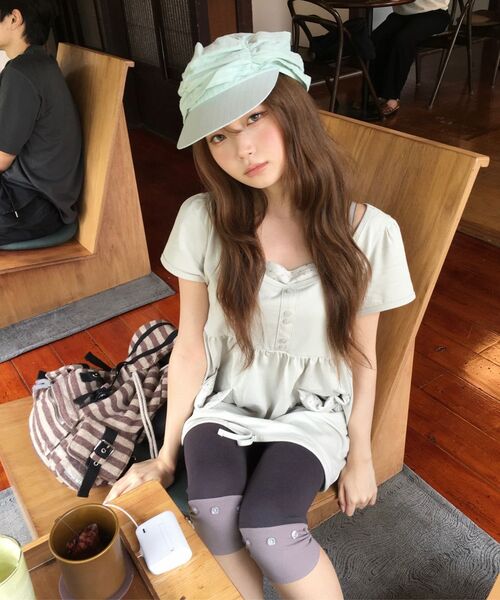 BAUF（バウフ）の「シャーリングフレアTシャツ [ミント]（Tシャツ/カットソー・レディース・その他・FREE）」の13枚目の写真