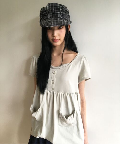 BAUF（バウフ）の「シャーリングフレアTシャツ [ミント]（Tシャツ/カットソー・レディース・その他・FREE）」の19枚目の写真