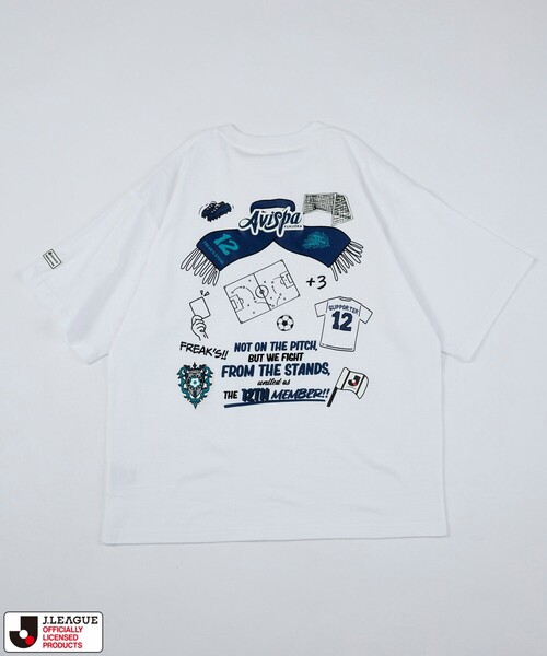 FREAK'S STORE(フリークスストア)の「J.LEAGUE × FREAK’S STORE 別注SUPPORTERS SHORT SLEEVE TEE 【アビスパ福岡】/ Jリーグ 別注 Tシャツ(Tシャツ/カットソー・メンズ・ホワイト/チャコールグレー・SMALL/MEDIUM/X-LARGE/LARGE)」の15枚目の写真