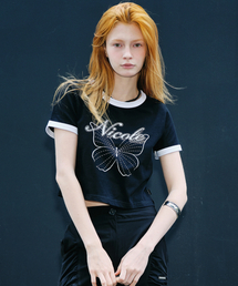 BUTTERFLY RINGER CROP TOP_BLACK
