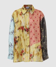 GANNI | Multi Printed Silk Twill Long Sleeve Shirt(シャツ/ブラウス)