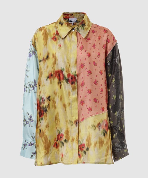 GANNI(ガニー)の「Multi Printed Silk Twill Long Sleeve Shirt(シャツ/ブラウス・レディース・その他1・36/38)」の1枚目の写真