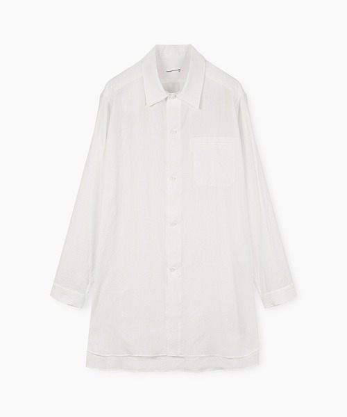 LAD MUSICIAN(ラッドミュージシャン)の「KHADI CALICO HOSPITAL LONG SHIRT(シャツ/ブラウス・メンズ・ホワイト/ブラック・44/42/46)」の1枚目の写真