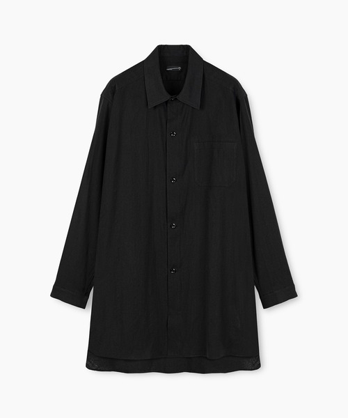 LAD MUSICIAN(ラッドミュージシャン)の「KHADI CALICO HOSPITAL LONG SHIRT(シャツ/ブラウス・メンズ・ホワイト/ブラック・44/42/46)」の2枚目の写真