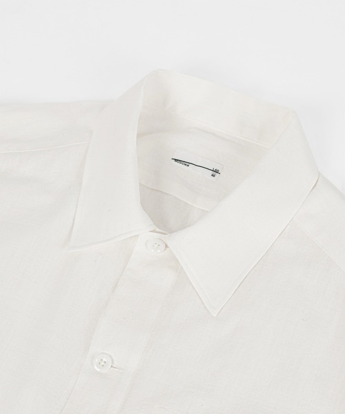 LAD MUSICIAN(ラッドミュージシャン)の「KHADI CALICO HOSPITAL LONG SHIRT(シャツ/ブラウス・メンズ・ホワイト/ブラック・44/42/46)」の14枚目の写真