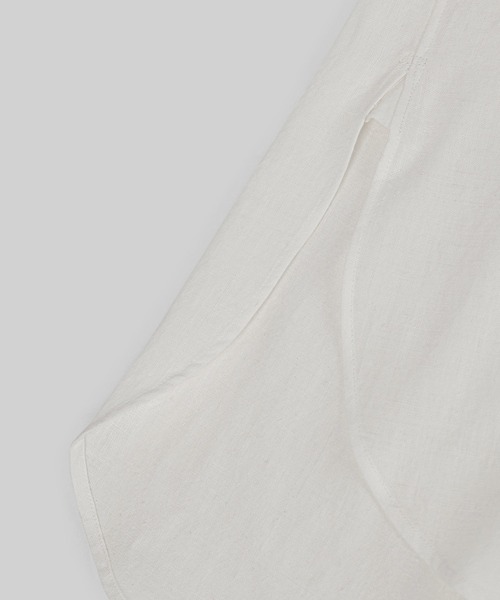 LAD MUSICIAN(ラッドミュージシャン)の「KHADI CALICO HOSPITAL LONG SHIRT(シャツ/ブラウス・メンズ・ホワイト/ブラック・44/42/46)」の11枚目の写真