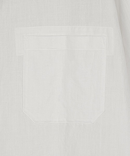 LAD MUSICIAN(ラッドミュージシャン)の「KHADI CALICO HOSPITAL LONG SHIRT(シャツ/ブラウス・メンズ・ホワイト/ブラック・44/42/46)」の12枚目の写真