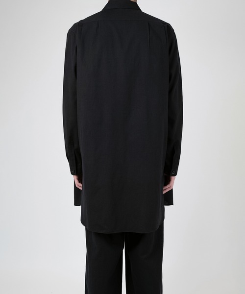 LAD MUSICIAN(ラッドミュージシャン)の「KHADI CALICO HOSPITAL LONG SHIRT(シャツ/ブラウス・メンズ・ホワイト/ブラック・44/42/46)」の7枚目の写真