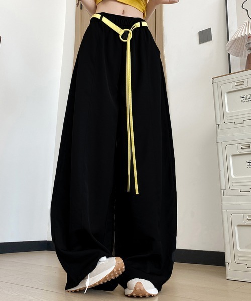 Miniministore(ミニミニストア)の「ワイドカーブパンツカーゴイージーパンツ夏(デニムパンツ・レディース・ベージュ/ホワイト/ネイビー/ブラック・FREE)」の12枚目の写真